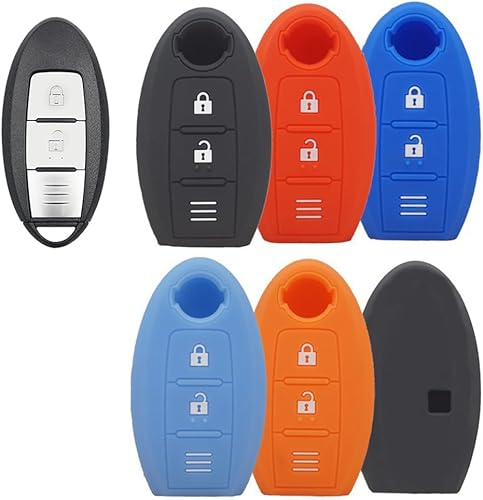 Miniatura 2 de Silicone Keyless Fob Cover Shell for Nissan X-Trail Qashqai SYLPHY Teana Tiida Murano Juke Pathfinder (Blue)