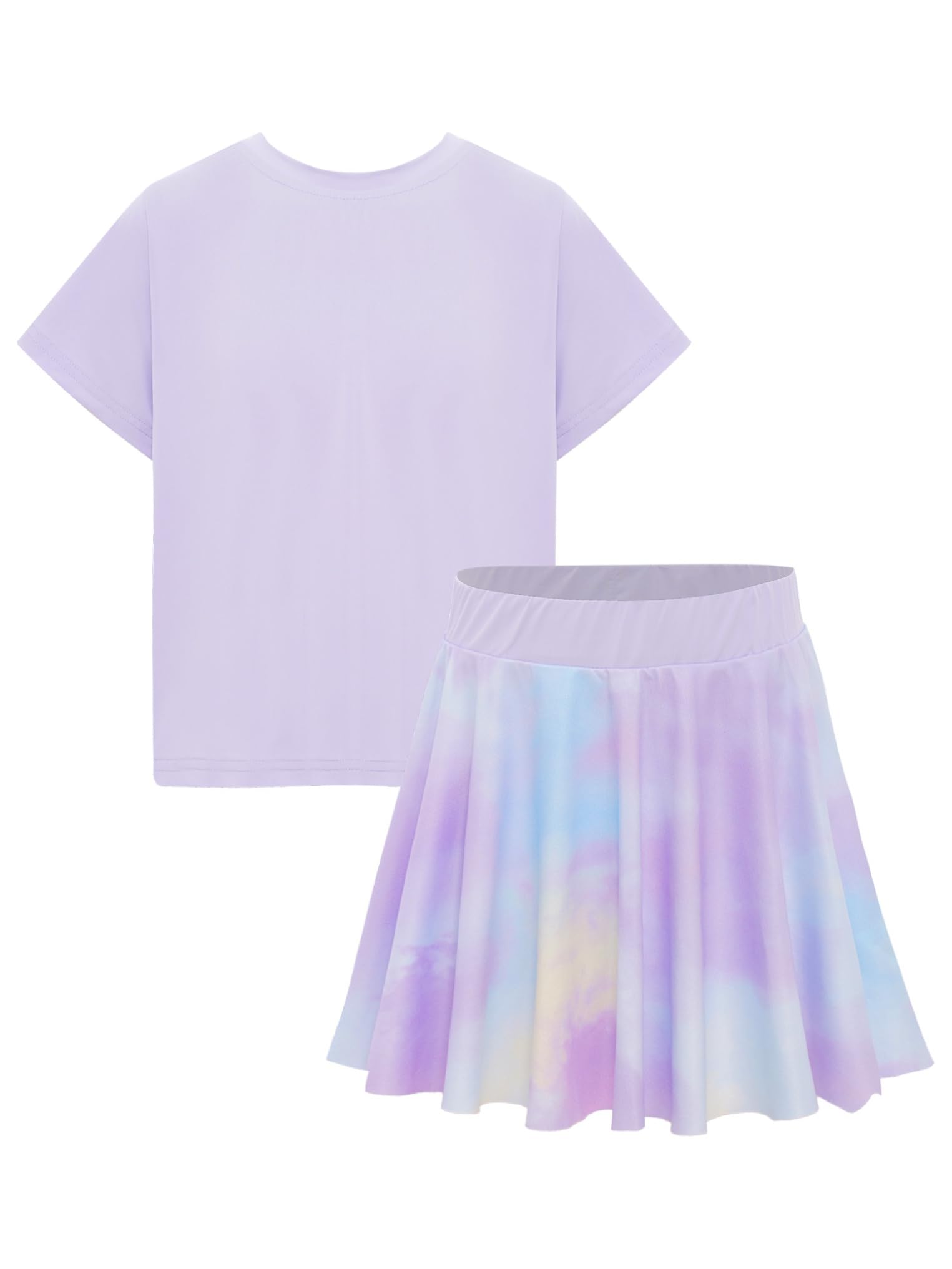 Kaerm Kinder Mädchen Golfkleid Sommer Kurzarm Freizeitkleid Tie Dye Motiv Sportkleid A Linien Polokleid Casual Streetwear