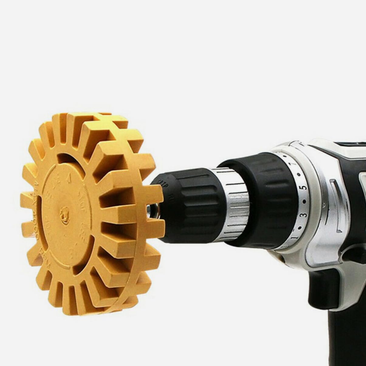 Lurrose 4 Pezzi Rimuovere la ruota di gomma striscia di ruota a disco rimuovi colla per auto decalcomania per auto gomma da cancellare per trapano ruota di gomma pneumatica Gomma speciale