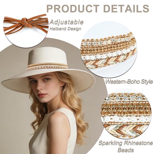 Image of Cowboy Hat Bands for Men and Women,Hatbands Belt for Cowboy /Western /Fedora /Cowgirl Hats Multicolor
