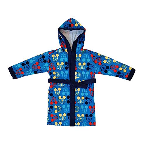 ALBORNOZ MICKEY MOUSE DISNEY MICKEY CON CINTURÓN CON CAPUCHA Y MICROSPONGE 100% POLIÉSTER NIÑO 3/8 AÑOS - MICK0114