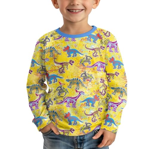 Image of Uourmeti Long Sleeve Tops for Boys Graphic T Shirts Teen Girls Active Pullover Tees