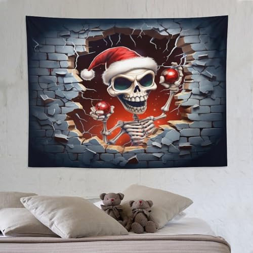 Crâne tapisserie murale en tissu imprimé 150x200 tenture murale suspendue esthétique ultra douce