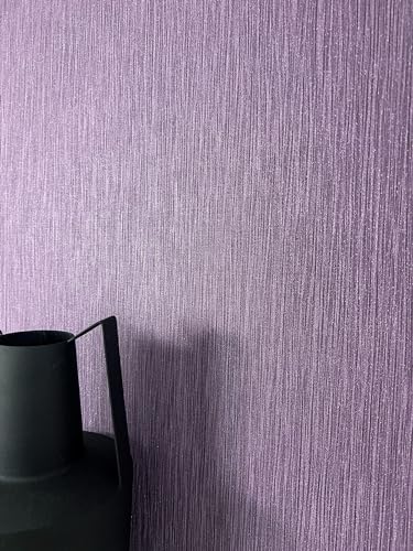NEWROOM Papier peint Pourpre Couleur Unie Intissé - Moderne Paillettes Structure Monochrome Couleur Unie