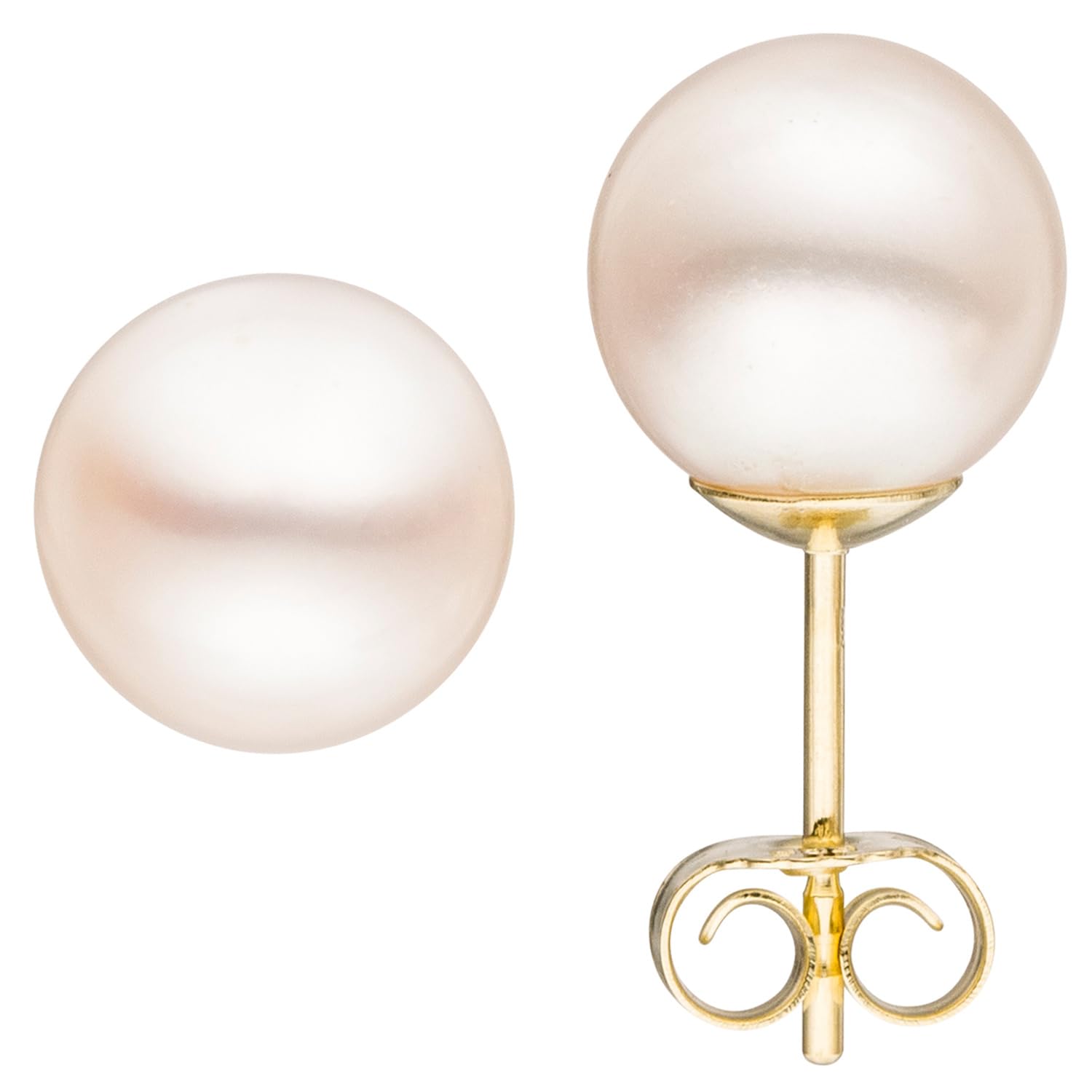 Jobo Damen-Ohrstecker aus Gold mit Perlen