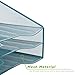 Mind Reader Metal Mesh Desktop File Organizer, 3-Tier Paper Tray with 5 Compartments, Office Mail Sorter, Turquoise