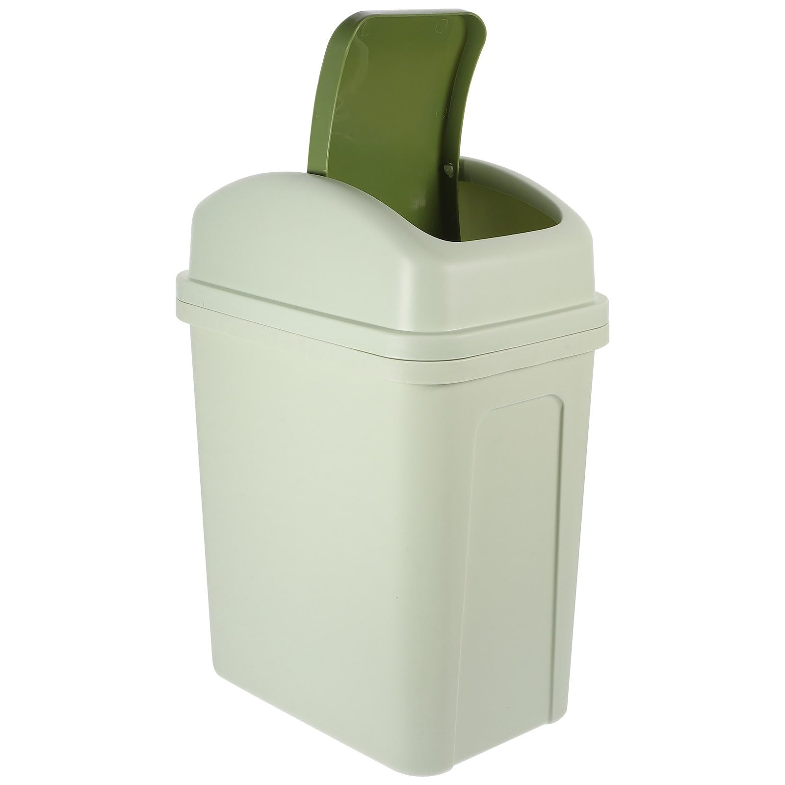 Pattumiera Grande con Coperchio a Pressione, Secchio della Spazzatura in Plastica Resistente, Design Sottile per Cucina e Soggiorno, Contenitore per Rifiuti Domestici ad Alta