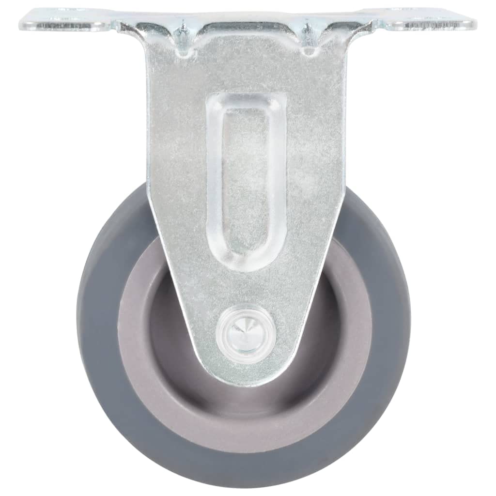 8 ruote di supporto da 50 mm in gomma TPR con telaio in ferro zincato, portata 35 kg per rotolo, per officina, magazzino, carrello, trasportatore, carrello per pallet, industria, logistica
