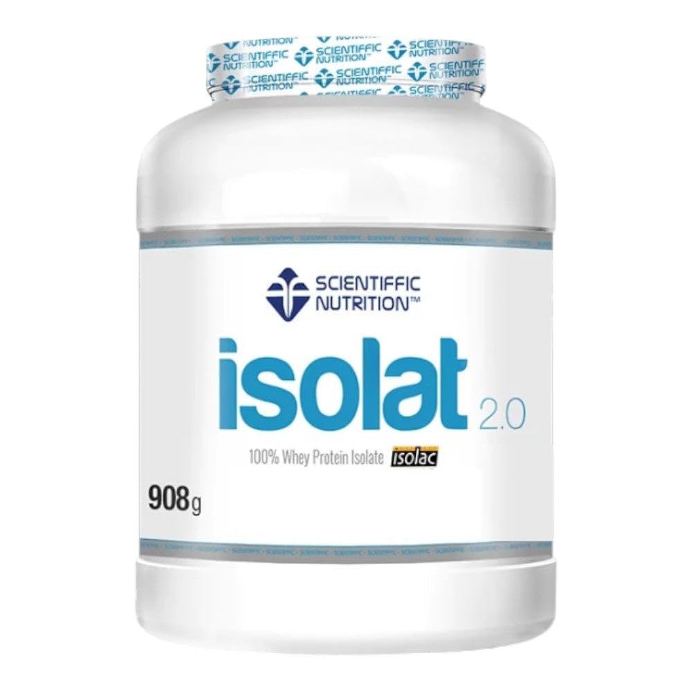 Scientiffic Nutrition - Isolat 2.0, Whey Protein, Suplemento de Proteina Aislada ISO con Lactasa, Proteina de Suero de Leche en Polvo - 908g, Limón.
