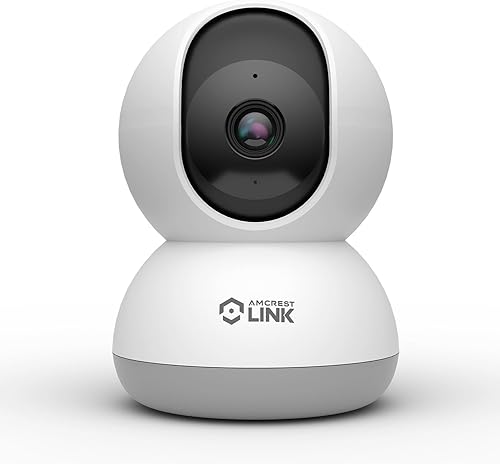 Amcrest Link - Cámara WiFi de 4 MP para interiores, detección humana, seguimiento de movimiento, con audio de 2 vías, cámara IP inalámbrica