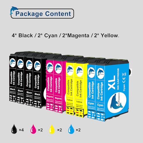 GoToners XL Druckerpatronen Kompatibel für Epson 29 / 29XL Patronen für Expression Home XP-352 XP-332 XP-342 XP-235 XP-245 XP-255 XP-335 XP-345 XP-355 XP-432 XP-435 XP-442 XP-445 XP-452 (10er Pack)