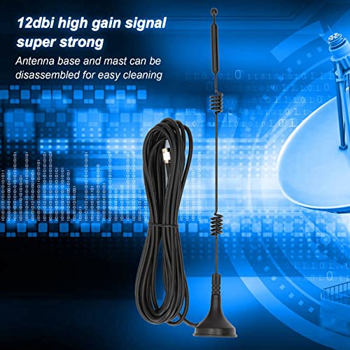 Antena de base magnética, antena wi-fi – 2 peças de antena de roteador de alto ganho de cobre com ba