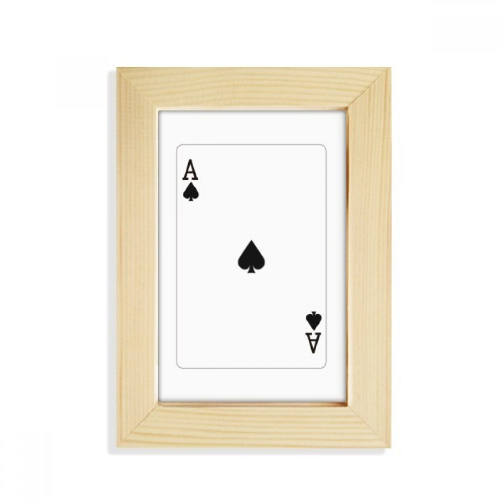Cadre Photo en Bois 10x15 cm Motif Cartes à Jouer As de Pique Décoration de Bureau DIYthinker