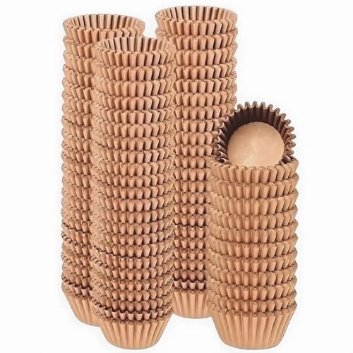 Opiniones y reviews de Moldes para magdalenas del mes. 39 qiqee Mini 500 moldes naturales para magdalenas Papel de horno marrón sin olor (tamaño pequeño)