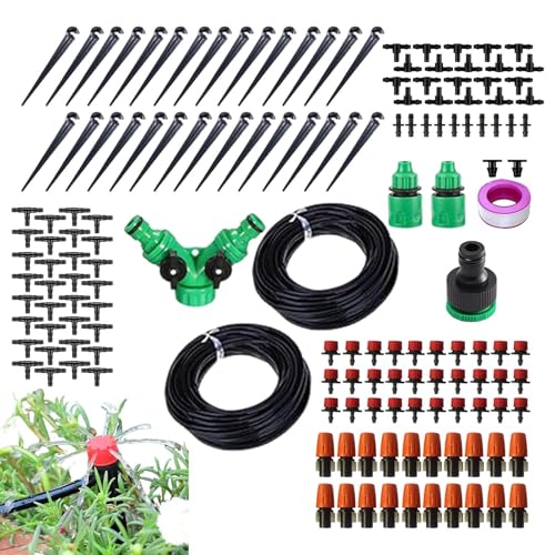 Kit d'arrosage goutte à goutte automatique 30m pour arbres et serre de jardin