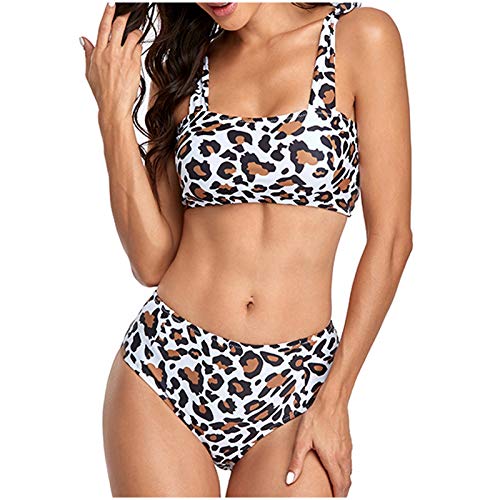 Summer Mae Bañador De De Dos Piezas Cintura Alta Espalda Abierta Ropa De Playa Bikini Correa De Hombro Ajustable Mujer
