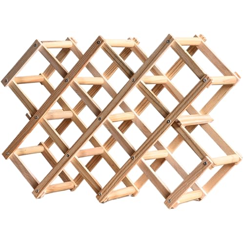 Racks à vin en bois pliables porte-bouteilles au design moderne - 7