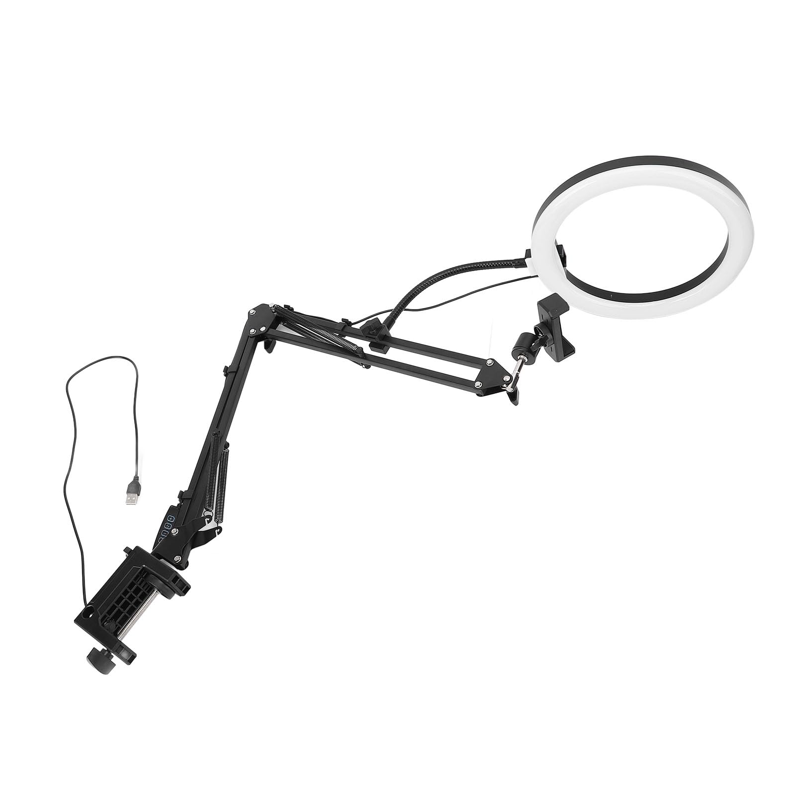 LED Ring Light Regolabile 360°, 3 Temperature di Colore, per