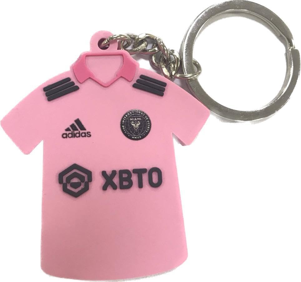 Generic Messi Keychain from Intermiami Soccer Gift for Men, Women & Kids Gift for fans, Small, Black, Pink - Image 2