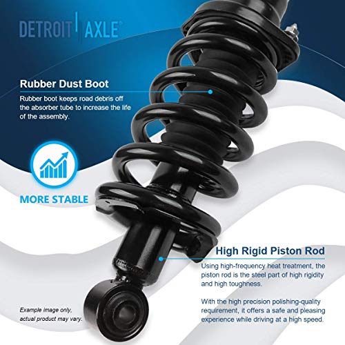 Image of Detroit Axle - Rear 2pc Struts for 2003-2011 Honda Element, 2 Struts w /Coil Spring Assembly 2004 2005 2006 2007 2008 2009 2010 Replacement Suspension