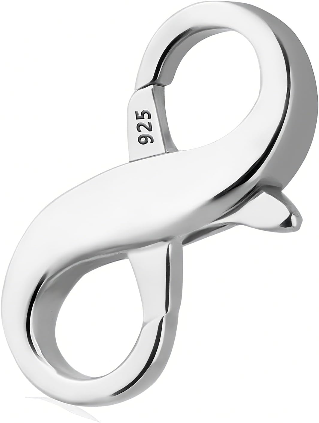 Lobster Clasp Double Opening Closures 925 Sterling Silver Necklace Bracelets Extender Shortener Fastener Clasps Closures Chain Connector for Jewelry Making Safety Clasp Lock Converter Attachment