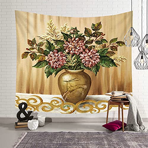 Tapiz de pared con patrón de alces y flores para crear un hogar más cálido y acogedor