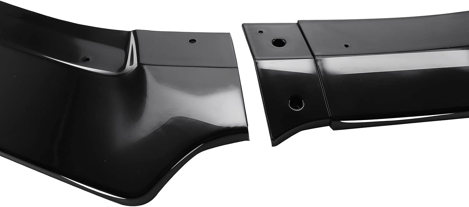 MotorFansClub 3pcs Front Bumper Lip Splitter Fit for Honda Civic 2016 2017 2018 Trim Protection Splitter Spoiler, Glossy Black