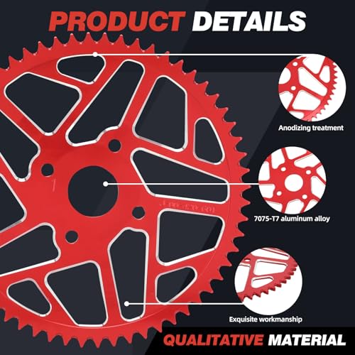 Image of 60T 420 Chain Sprocket 40 /41 /420 40MM Bore Rear Drive Wheel Sprocket CNC for CT200U CT200U-EX BT200X Baja Warrior Predator 212cc 196cc Go Kart Trail 200 MB165 MB200 Mini Bike Red