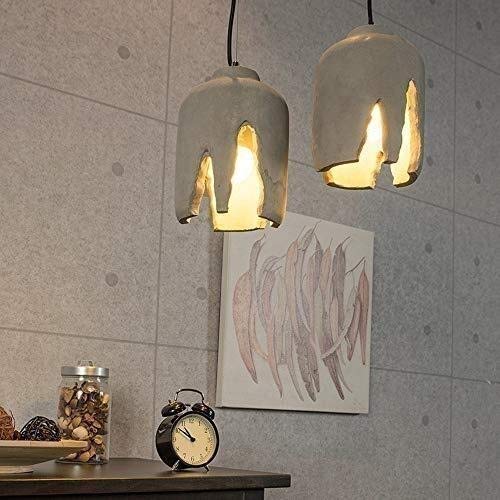 Lustre industriel en béton d'architecte, suspension de bar créative - 7