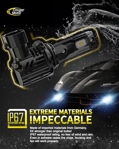 Image of Cougar Motor 9006 Fog Bulbs, Non-Polarity Offroad Auxiliary Bulbs ATV UTV Quick Install Plug-N-Play, Pack of 2