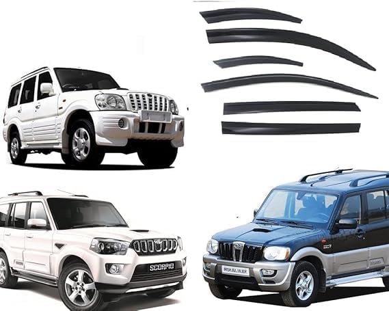 Auto Royal Unbreakable Car Window Door Visor/Rain Guard/Wind Deflector Compatible for (Mahindra Scorpio Classic)