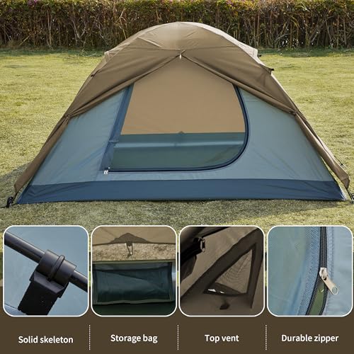 Carpa grande para camping 2-4 personas resistente y ligera miniatura 4