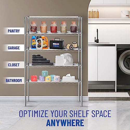 Shelf Liners For Wire Shelf System - Set Of 4 In Graphite - 18 X 36 Inch - Plastic Wire Shelving Shelf Mats - Made In Usa #TOP2