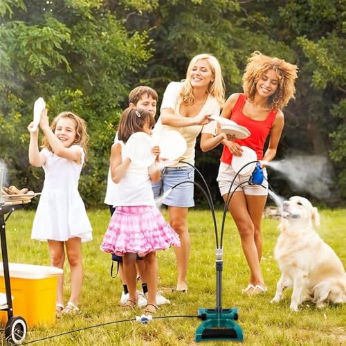 Image of HASTHIP 10 Meters Misting System, Water Sprinkler for Garden, Flexible Multi-Nozzle Water Spraying, Garden Cooling System, Irrigation System for Plants for Patio, Garden, Backyard