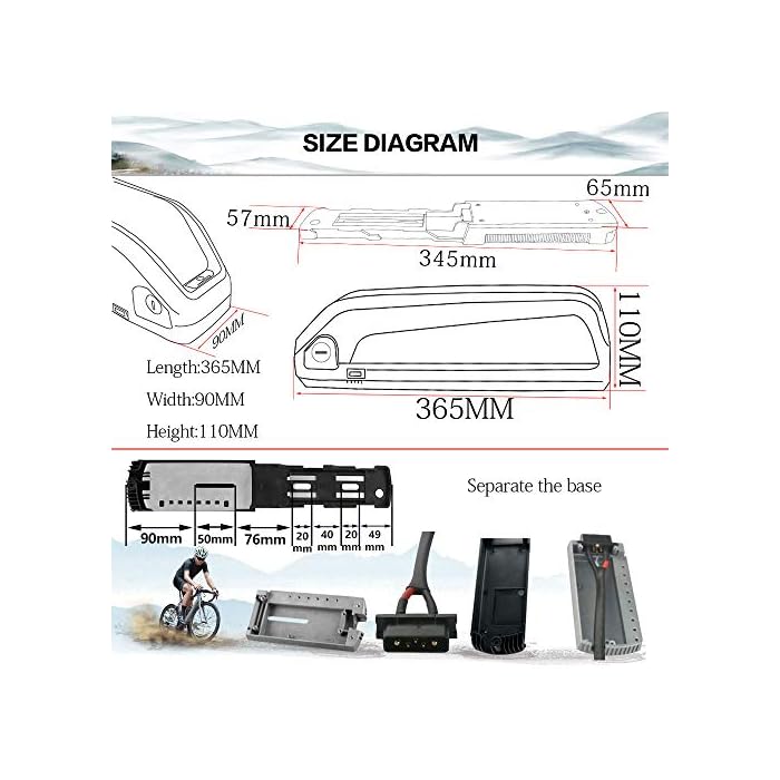 Ebike Battery 36V 48V 52V with Charger Electric Bike Battery - Image 7