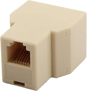 Amazon Uxcell ケーブル延長コネクタ スプリッタ Rj12 6極6芯 1メス 2メス ベージュ色 Uxcell Lanケーブル 通販
