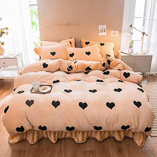 Ensemble de literie floral TXQHD avec housse de couette thermique et drap-housse assorti