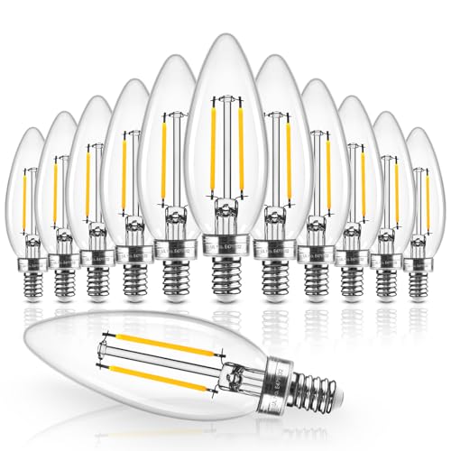 Hizashi E12 LED Candle Bulb 40W Eq, 3000K, Dimmable