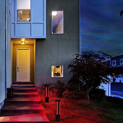 Bollard-Lights-Outdoor-48W-RGB3000K-Warm-White-Color-Changing-Patio-Lights-with-RF-Remote-120V-Wired-RGBW-24-Inches-Landscape-Driveway-Lighting-for-Path-Lawn-Courtyard-Decoration