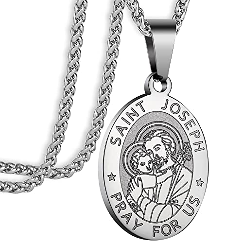 Snapklik.com : Apsvo St Saint Joseph Medal Pendant For Men Boys