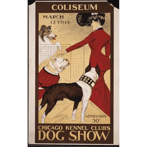 Toile Exposition canine 2 pour salon moderne et chambre élégante grande taille 76x101cm