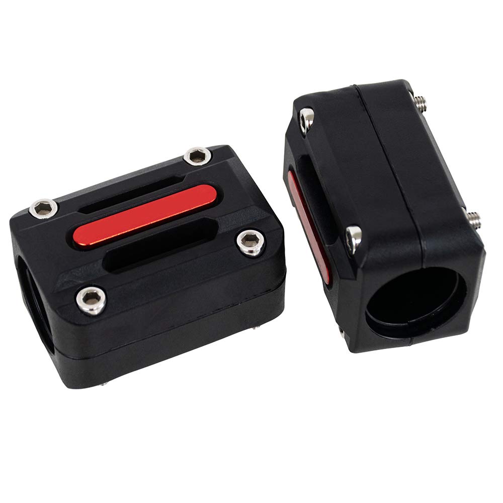 Blocchi paraurti moto, 22mm 25mm protezioni crash bar per NC700X, Africa Twin CRF1000L, 1290 Super Adventure, Tiger Explorer 1200, R1200GS, F800GS, Multistrada 950 (Rosso)