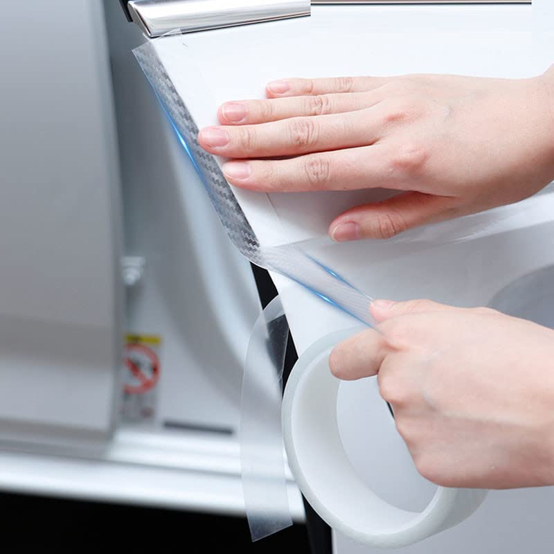 Autofolie Autotürkantenschutz, Türschwellenschutz, Kohlefaser-Aufkleber, Auto-Innenleisten, Streifen, Auto-Anti-Kratz-Wrap-Film Auto Folie(10CM,10M)