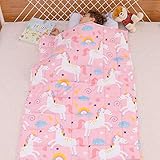 Sivio Weighted Blanket, Cotton Heavy Blanket, Breathable and Soft Weighted Throw, Pink Unicorn, 3lbs, 36 x 48 inches