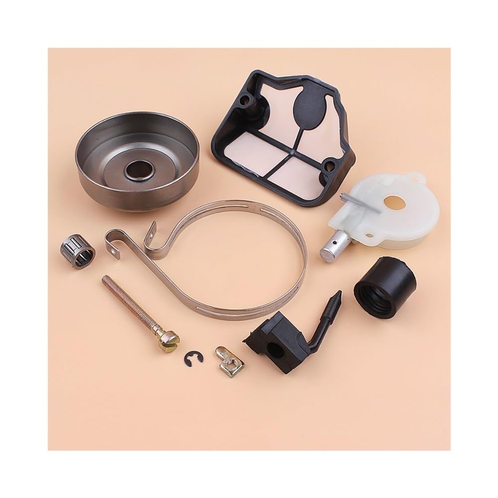 Kit Fascia Freno tendicatena Olio Tamburo Frizione Adatto for ricambi Motosega 142 141 137 136 36 41