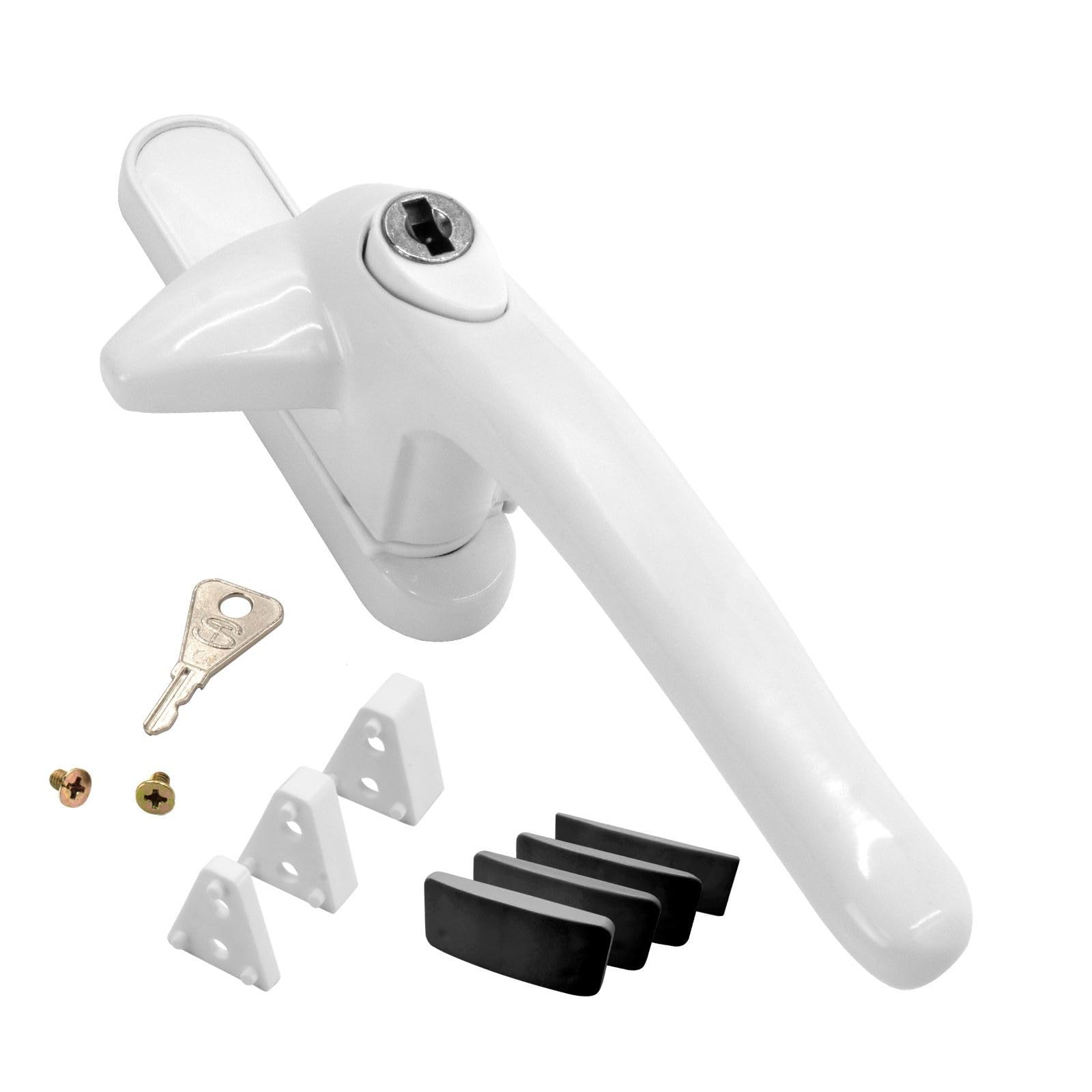 Universal Cockspur Window Handle Kit - Right, White/Black โ image 1