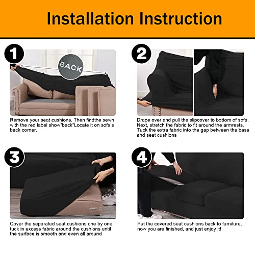 Niluoh 2-Piece Couch Chair Cover Stretch Armchair Cover With Separate Seat Cushion Armchair Slipcover With Elastic Bottom Furniture Protector Decorative For Home Holiday Ceremony (Small,11) #TOP6