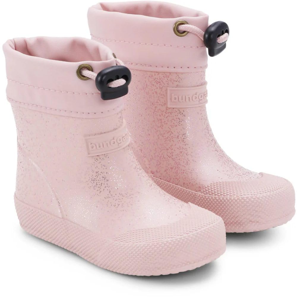 Bundgaard Flexible, leichte Barfuß- Gummistiefel Kurzschaft + Winterfutter MALIK in Old Rose Sparkle