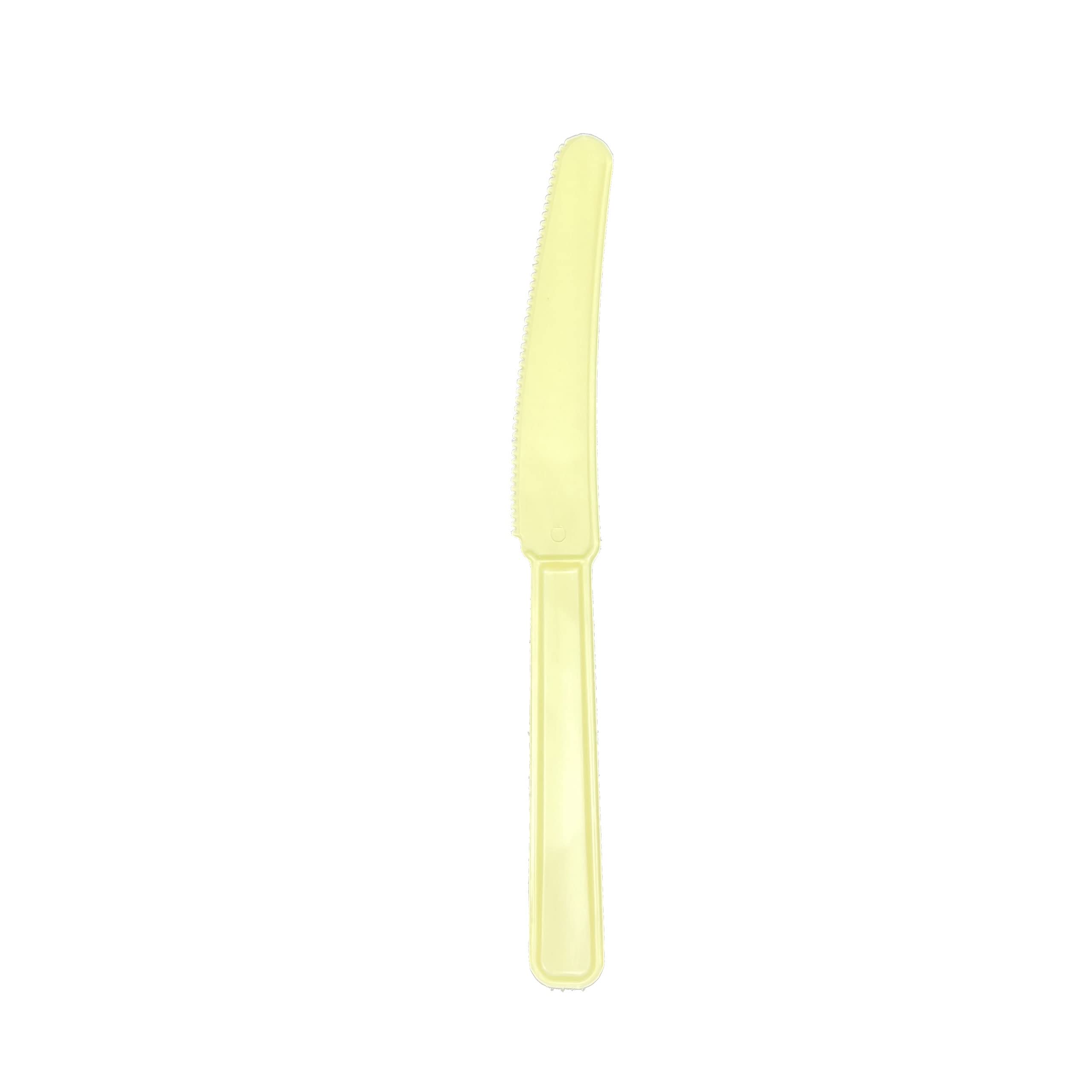 Cuchillo desechable de base vegetal CPLA para celebraciones, pack de 100 piezas reforzadas 1