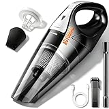 AUTODIAG Aspiradora de Mano Inalámbrica y Portátil, 120W 10000PA para Auto, Colchón y Pelo de Mascotas, Mini Aspiradora...